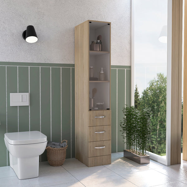 Vanguard Linen Cabinet, Three Shelves, Single Door