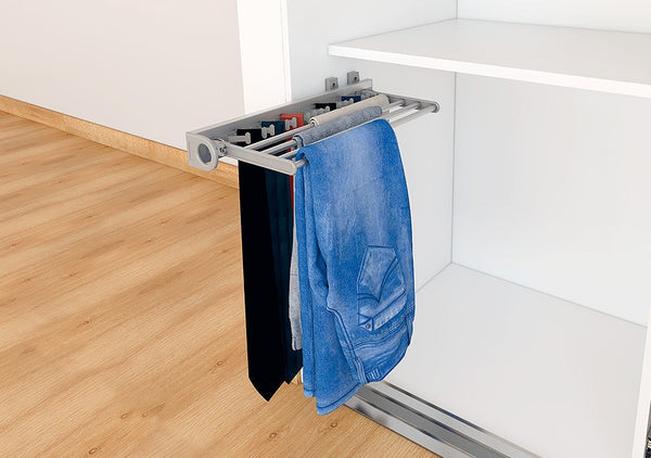PULL OUT TROUSERS AND TIE RACK CLOTHES ORGANIZER